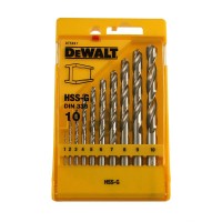 Dewalt 10pce HSS Drill Bit Set 1-10mm &pound;17.99